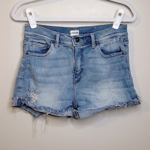 Sneak Peek High Rise Cutoff Blue Jean Shorts Size Small - Picture 1 of 6